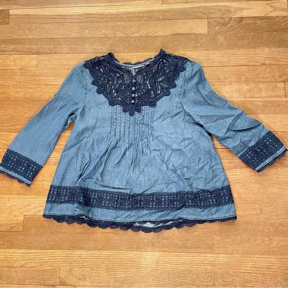 Holding Horses Blue Denim Swing Top Size 8 
B1
